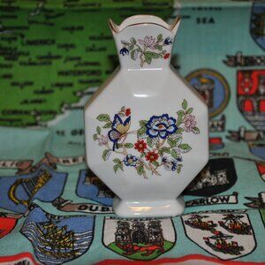 Irish Vintage Royal Tara Galway Ireland Bone China Harmony Butterfly Floral Vase